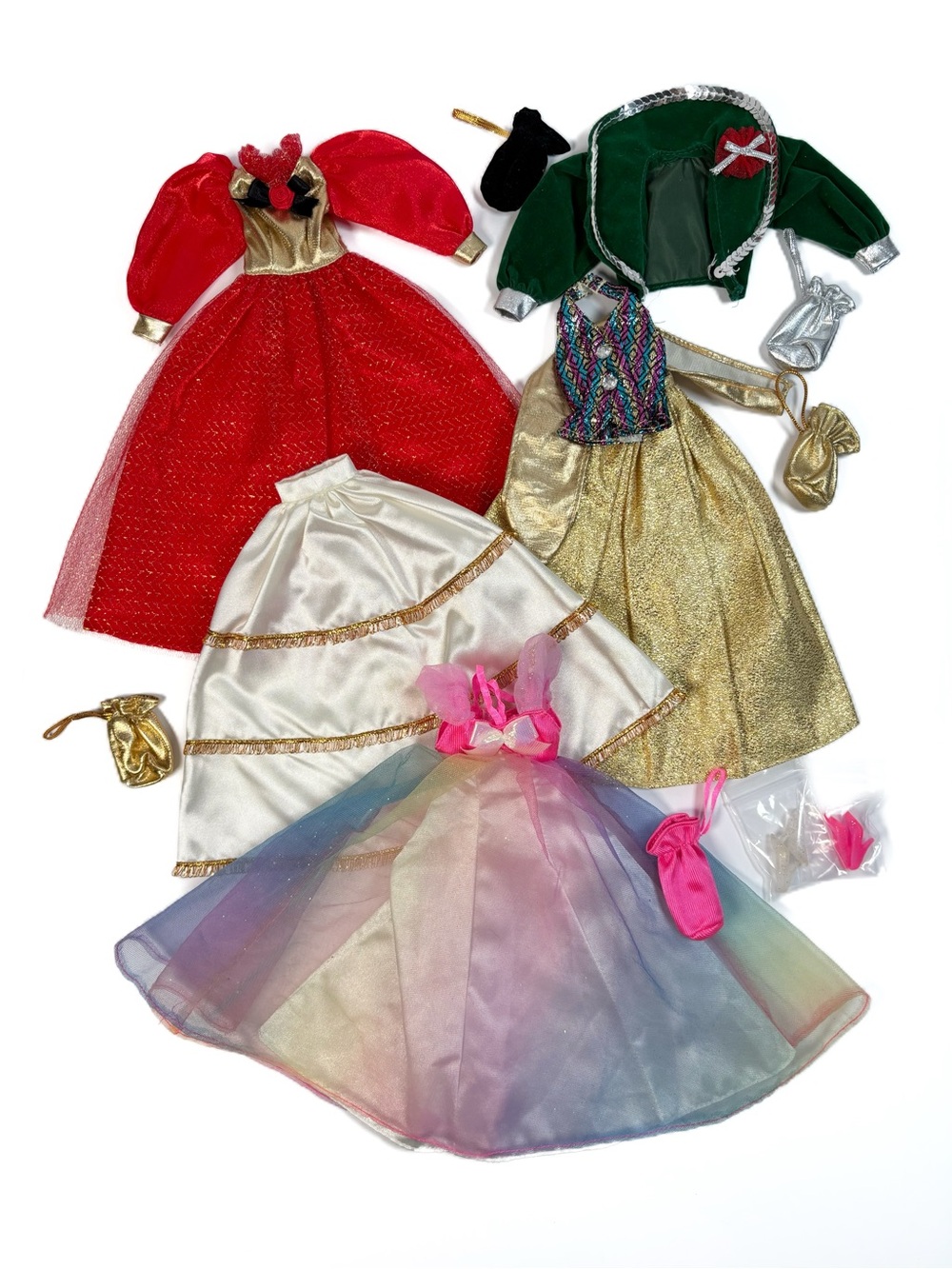 1996 Barbie Starlight Splendor Fashion Gowns Bags Shoes Mattel Vintage 90s